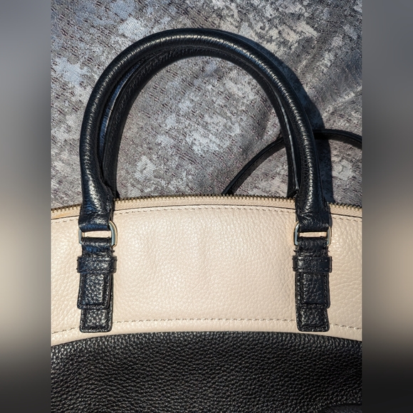 Kate Spade Jackson Street Small Dixon, Pebble Leather, Colorblock Black & Cream - Picture 7 of 15
